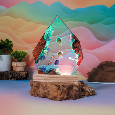 Turtle Ocean Resin Lamp