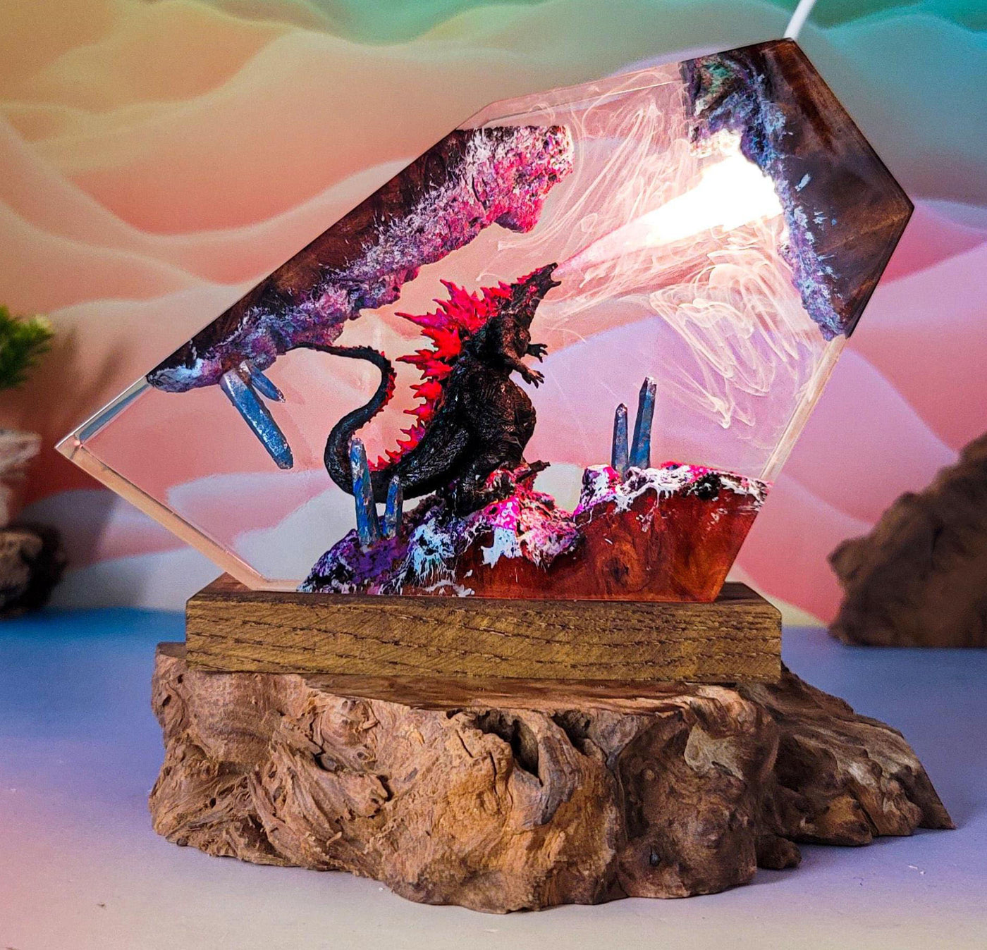 Godzilla Resin Lamp