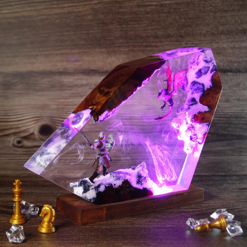 Dragon Born Resin Lamp