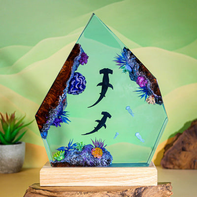 Hammerhead Shark Resin Lamp Ocean Resin Lamp
