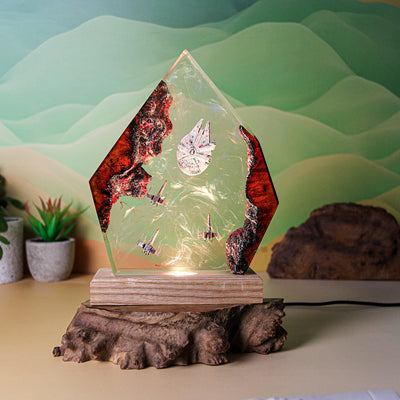 Falcon UFO Resin Lamp