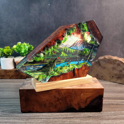 Prehistoric Dinosaur Resin Lamp