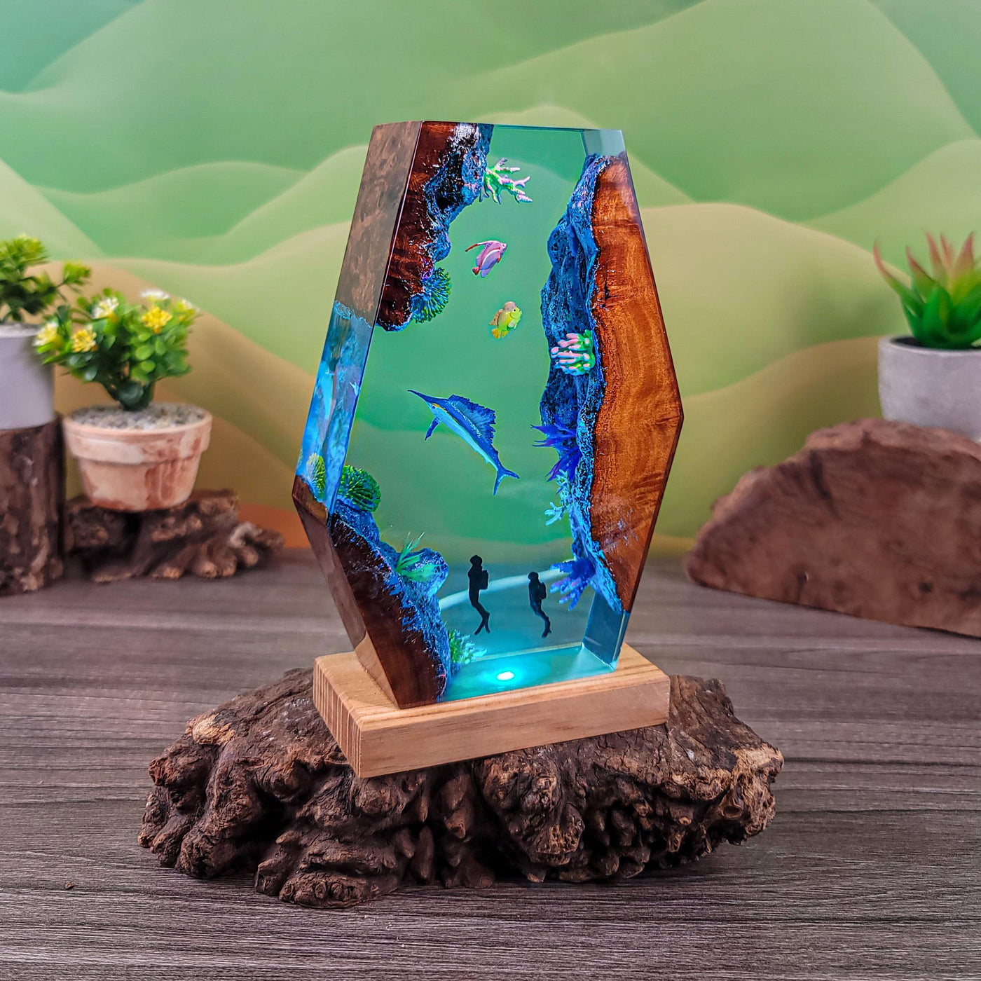 Ocean Resin Lamp