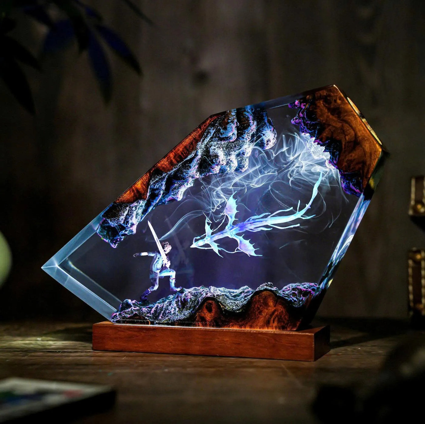 Noctis vs Leviathan Final Fantasy Resin Lamp