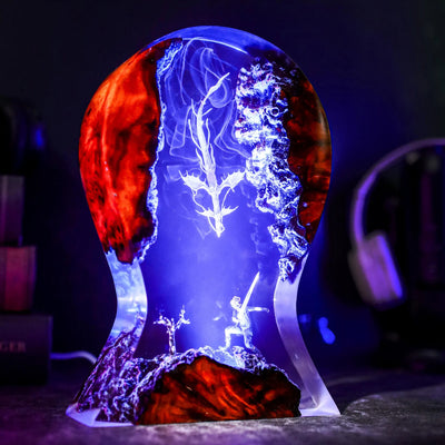 Noctis vs Leviathan Final Fantasy XV Stand Resin Lamp