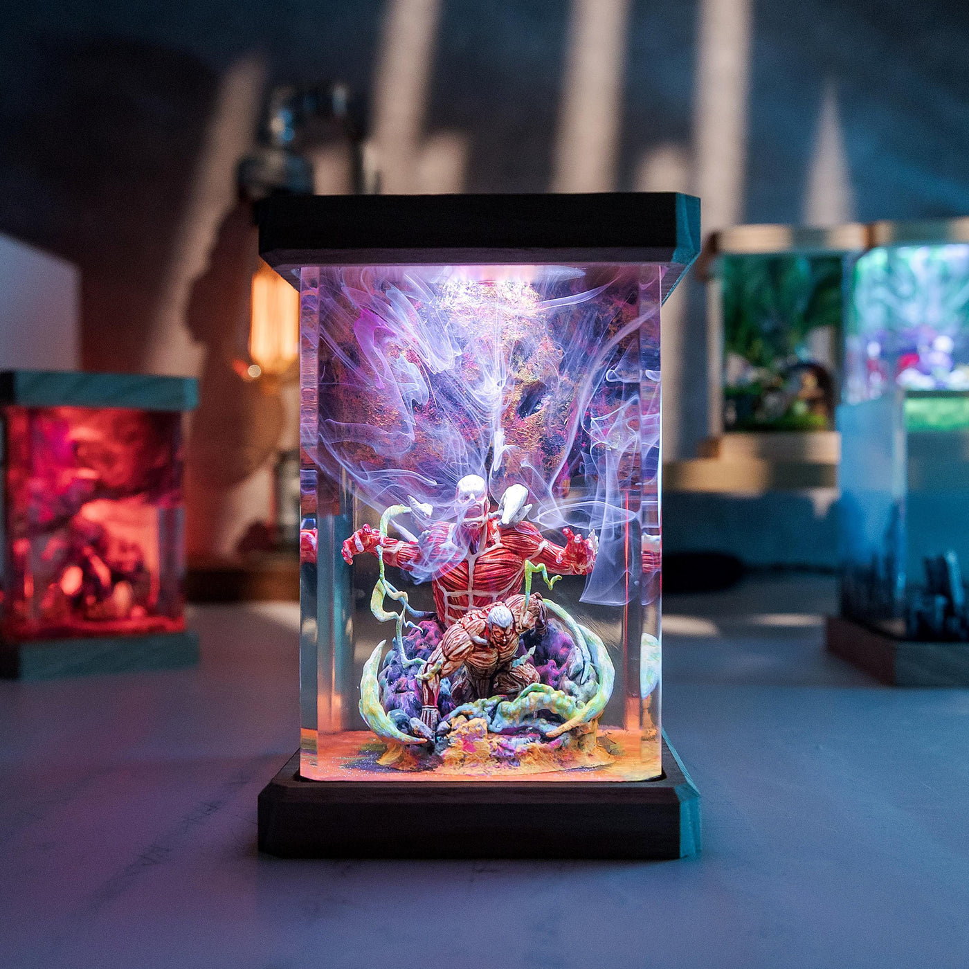 Attack on Titan Colossal & Armored Resin Lamp