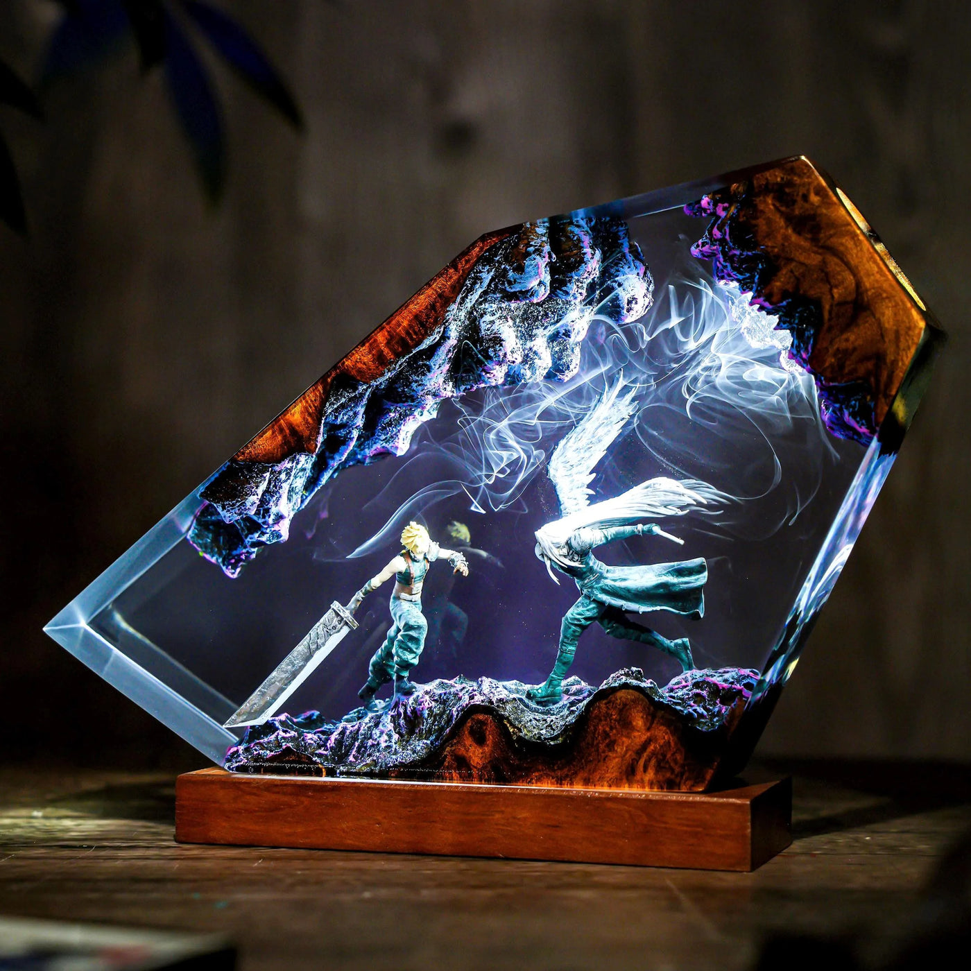 Sephiroth vs Cloud Strife Final Fantasy Resin Lamp