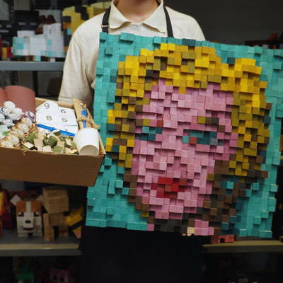 Marilyn Diptych Pixel Wood Art