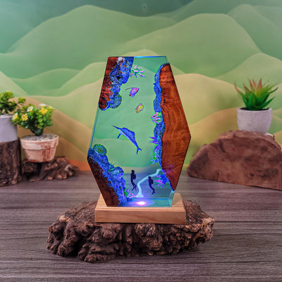 Ocean Resin Lamp