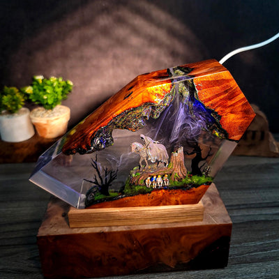 Dark Rider Resin Lamp