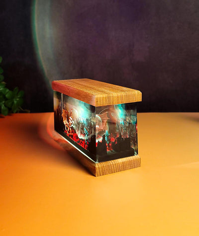 Three-Headed Dragon vs Godzilla Resin Lamp