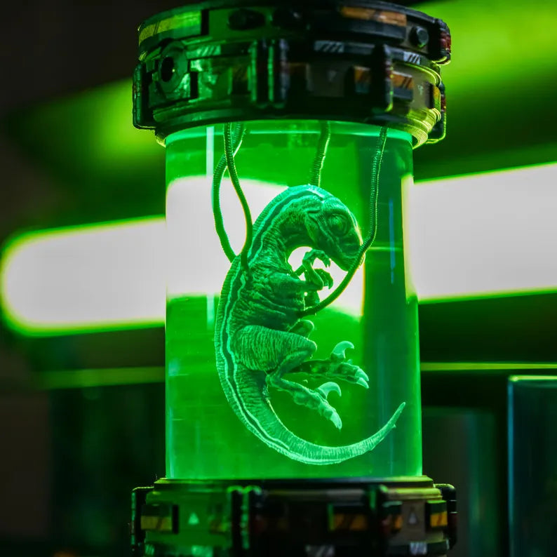 Velociraptor Jurassic World Resin Lamp