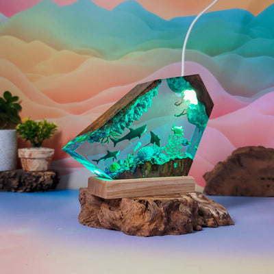 Shark Ocean Resin Lamp