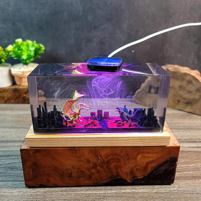 Godzilla vs. King Ghidorah Resin Lamp