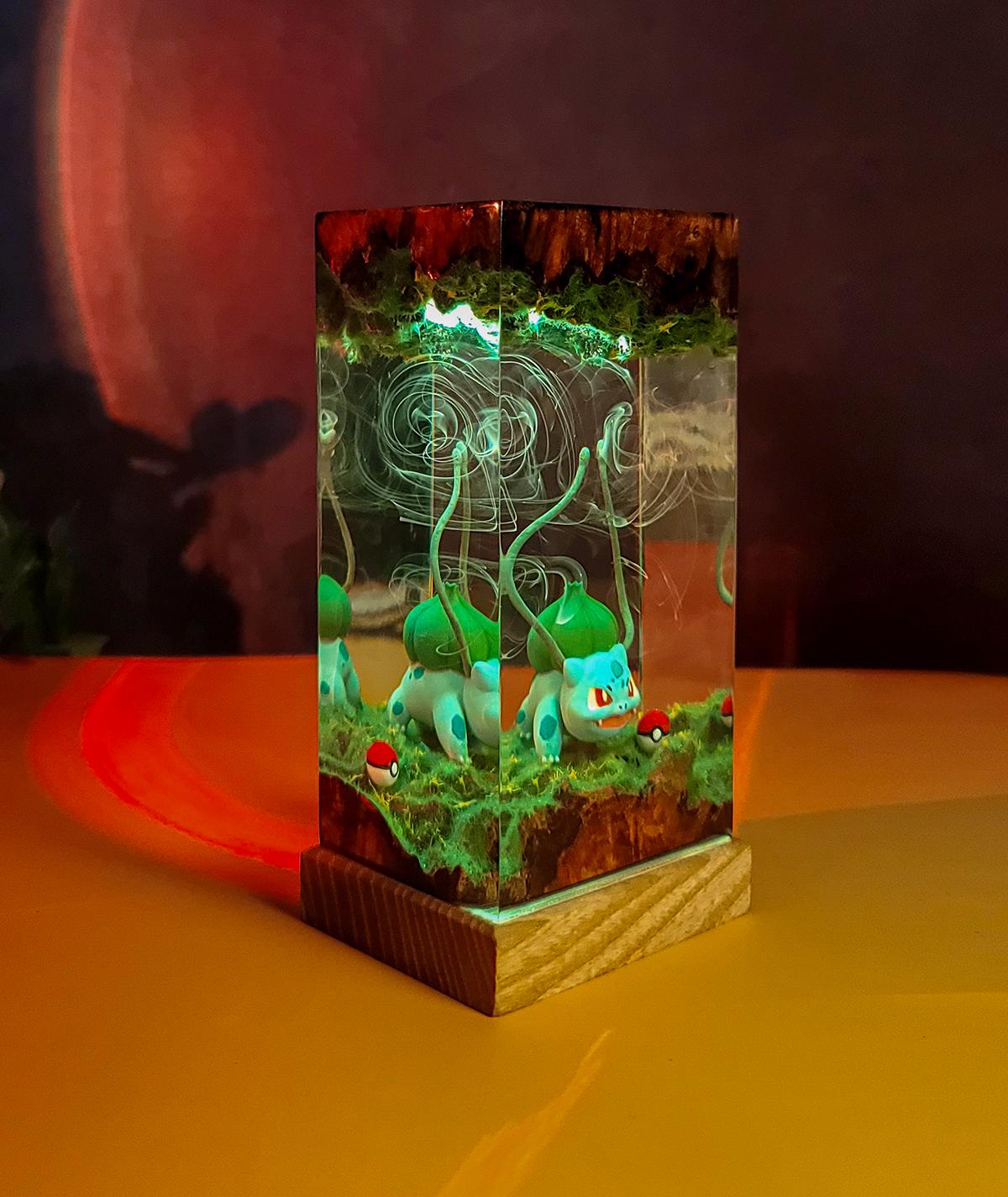 Bulbasaur Pokemon Resin Lamp