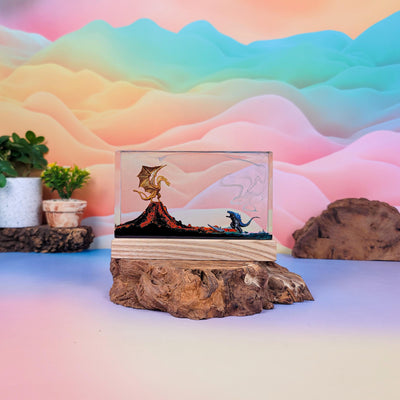 King Ghidorah vs Godzilla V2 Resin Lamp