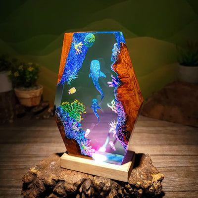 Whale Shark Resin Ocean Lamp