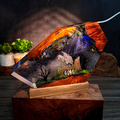 Dark Rider Resin Lamp