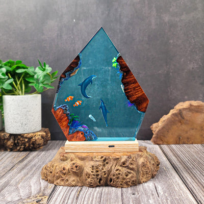 Handmade Ocean Epoxy Lamp 2