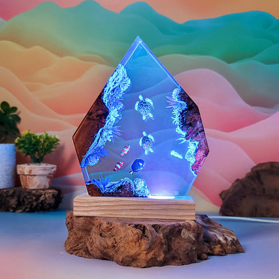 Turtle Ocean Resin Lamp