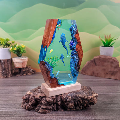 Whale Shark Resin Ocean Lamp