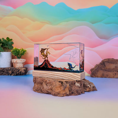 King Ghidorah vs Godzilla V2 Resin Lamp