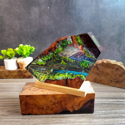 Prehistoric Dinosaur Resin Lamp