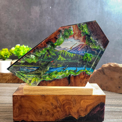 Prehistoric Dinosaur Resin Lamp