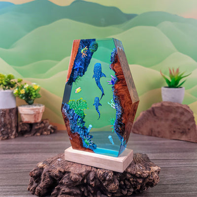 Whale Shark Resin Ocean Lamp