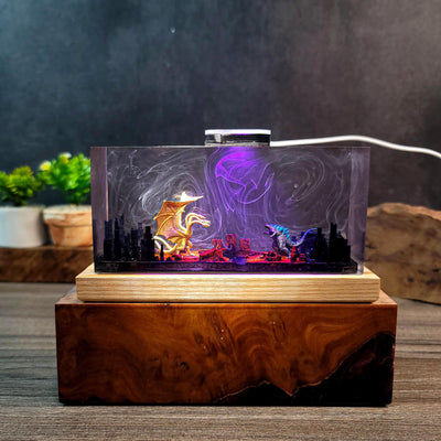 Godzilla vs. King Ghidorah Resin Lamp