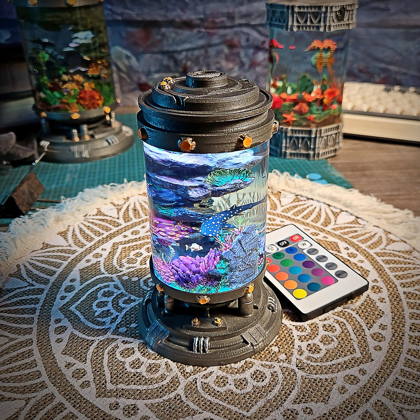 Whale Shark Ocean Diorama Resin Lamp