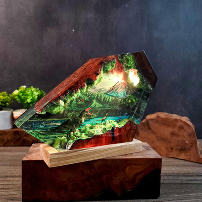 Prehistoric Dinosaur Resin Lamp