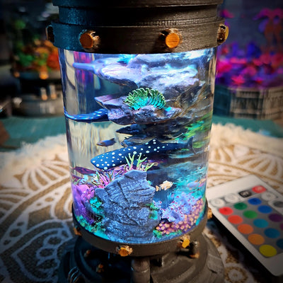 Whale Shark Ocean Diorama Resin Lamp