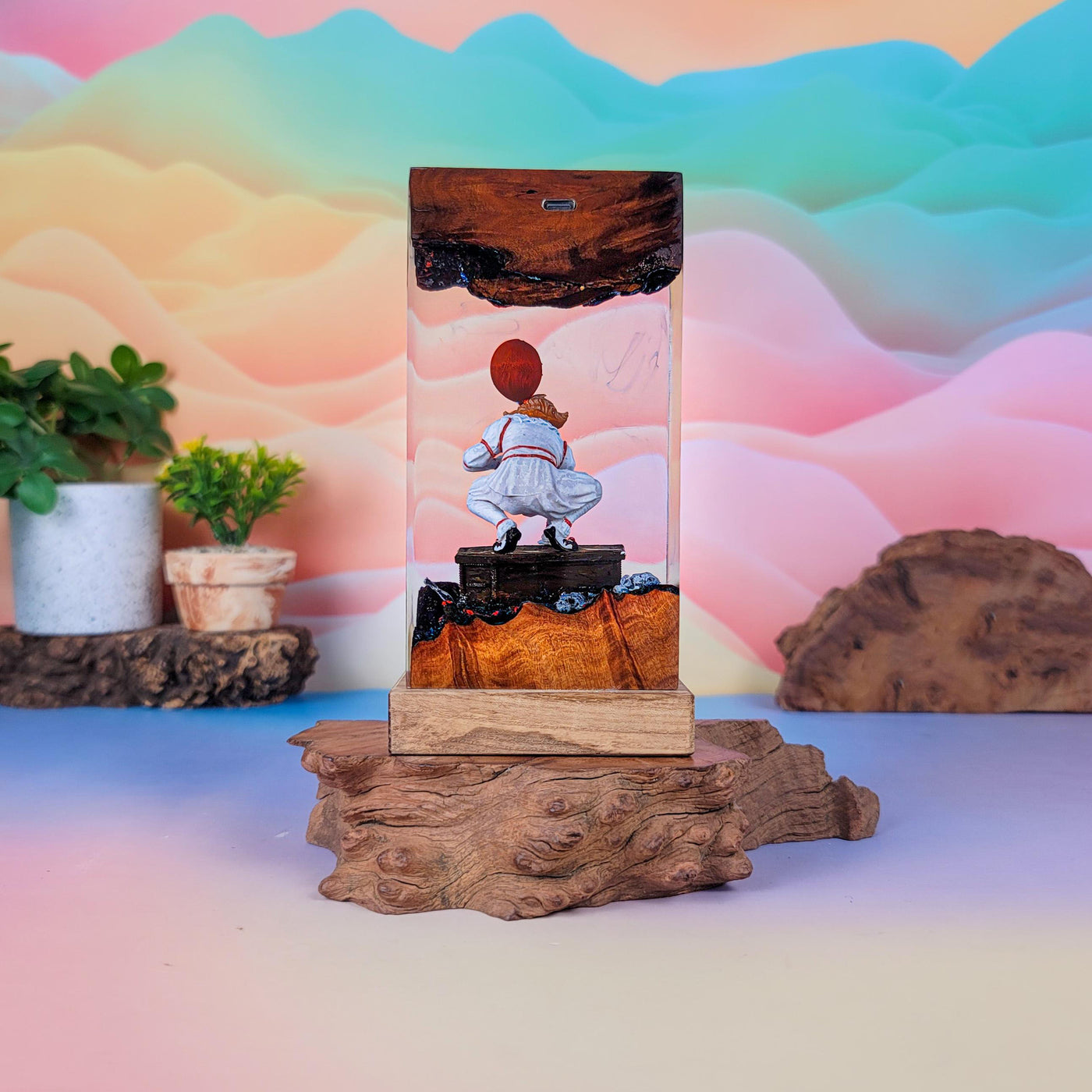 Horror Clown Resin Lamp