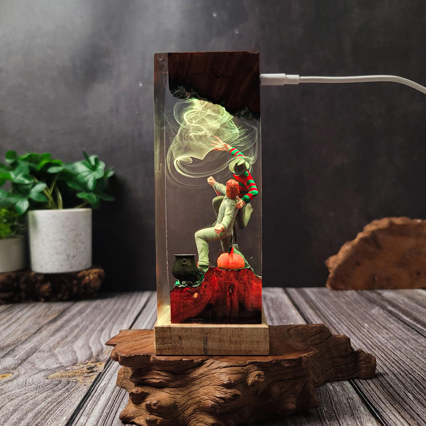 Spooky Resin Lamp