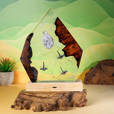 Falcon UFO Resin Lamp