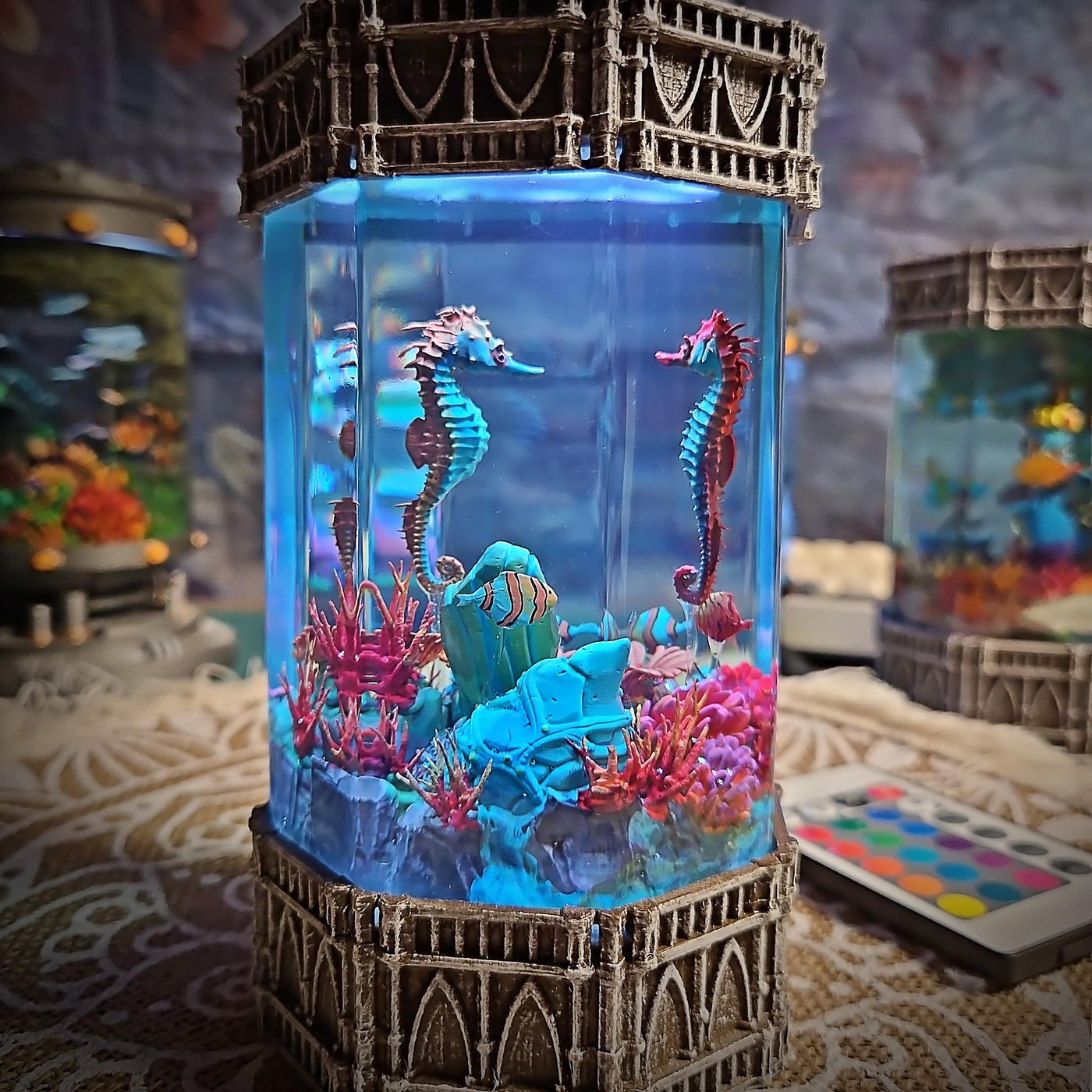 Seahorse Ocean Diorama Resin Lamp
