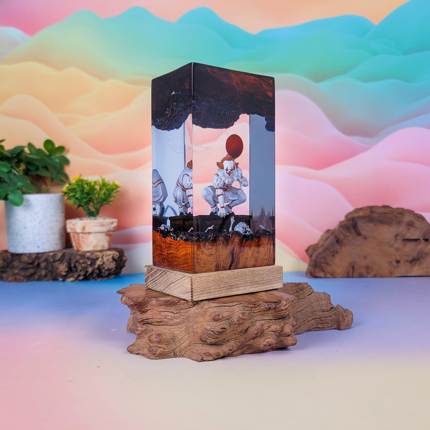 Horror Clown Resin Lamp