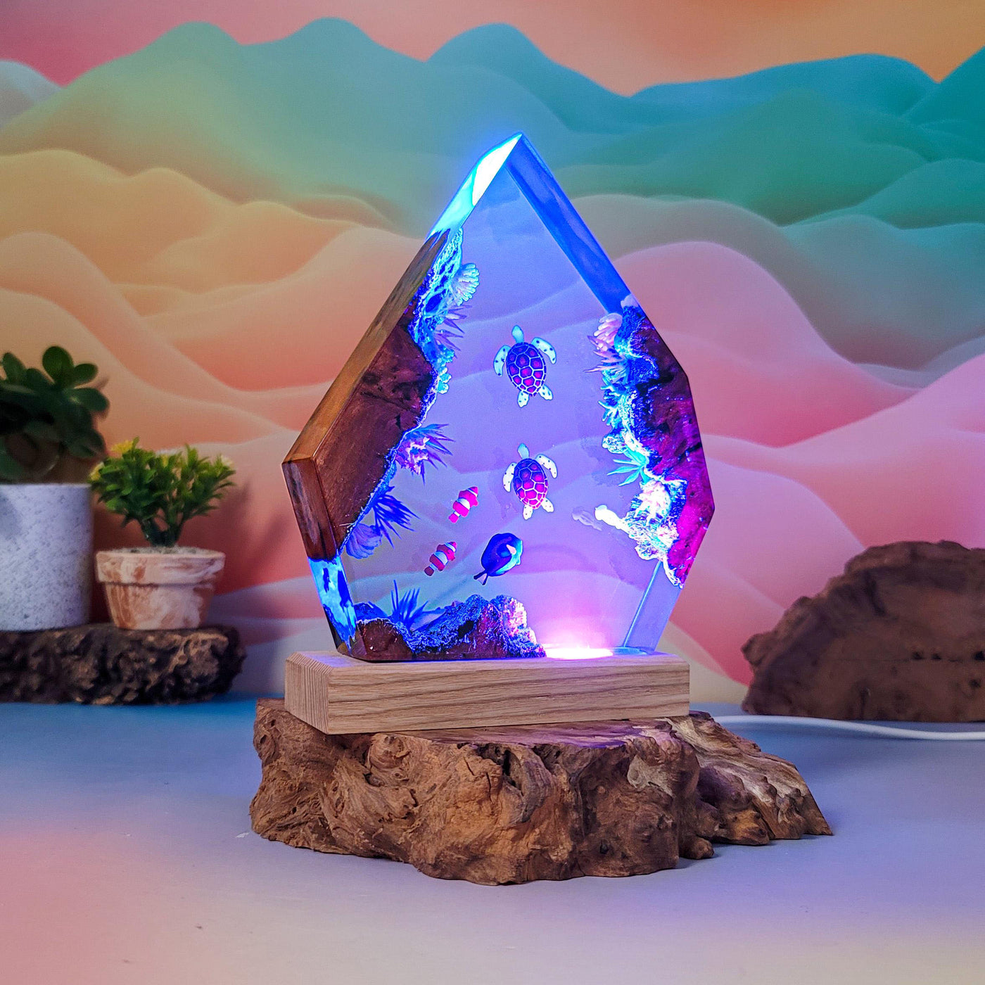 Turtle Ocean Resin Lamp