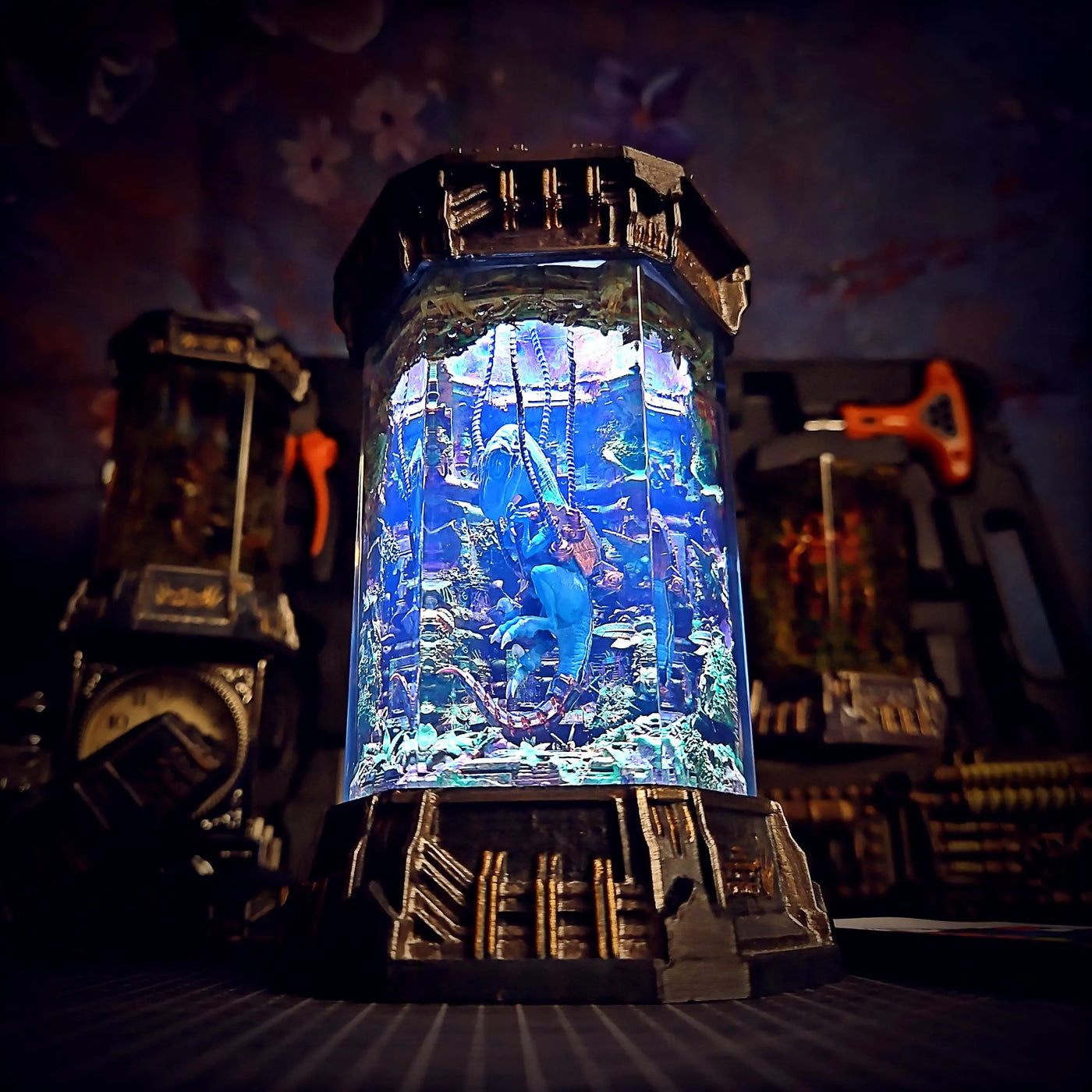 Velociraptor Jurassic Park Resin Lamp