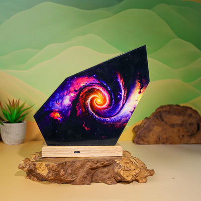 Astronauts Space Galaxy Scene Resin Lamp