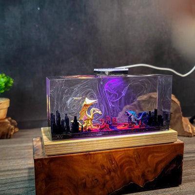 Godzilla vs. King Ghidorah Resin Lamp