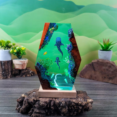 Whale Shark Resin Ocean Lamp
