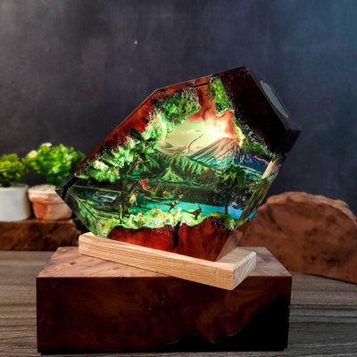 Prehistoric Dinosaur Resin Lamp