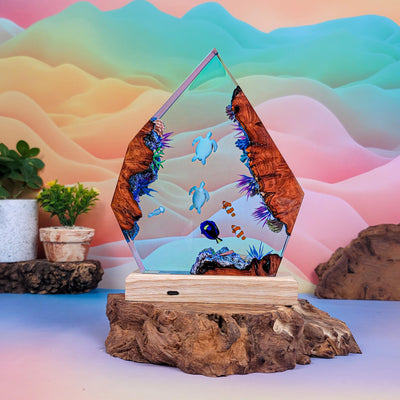 Turtle Ocean Resin Lamp