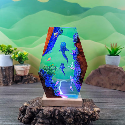 Whale Shark Resin Ocean Lamp