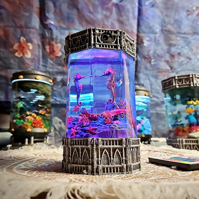 Seahorse Ocean Diorama Resin Lamp