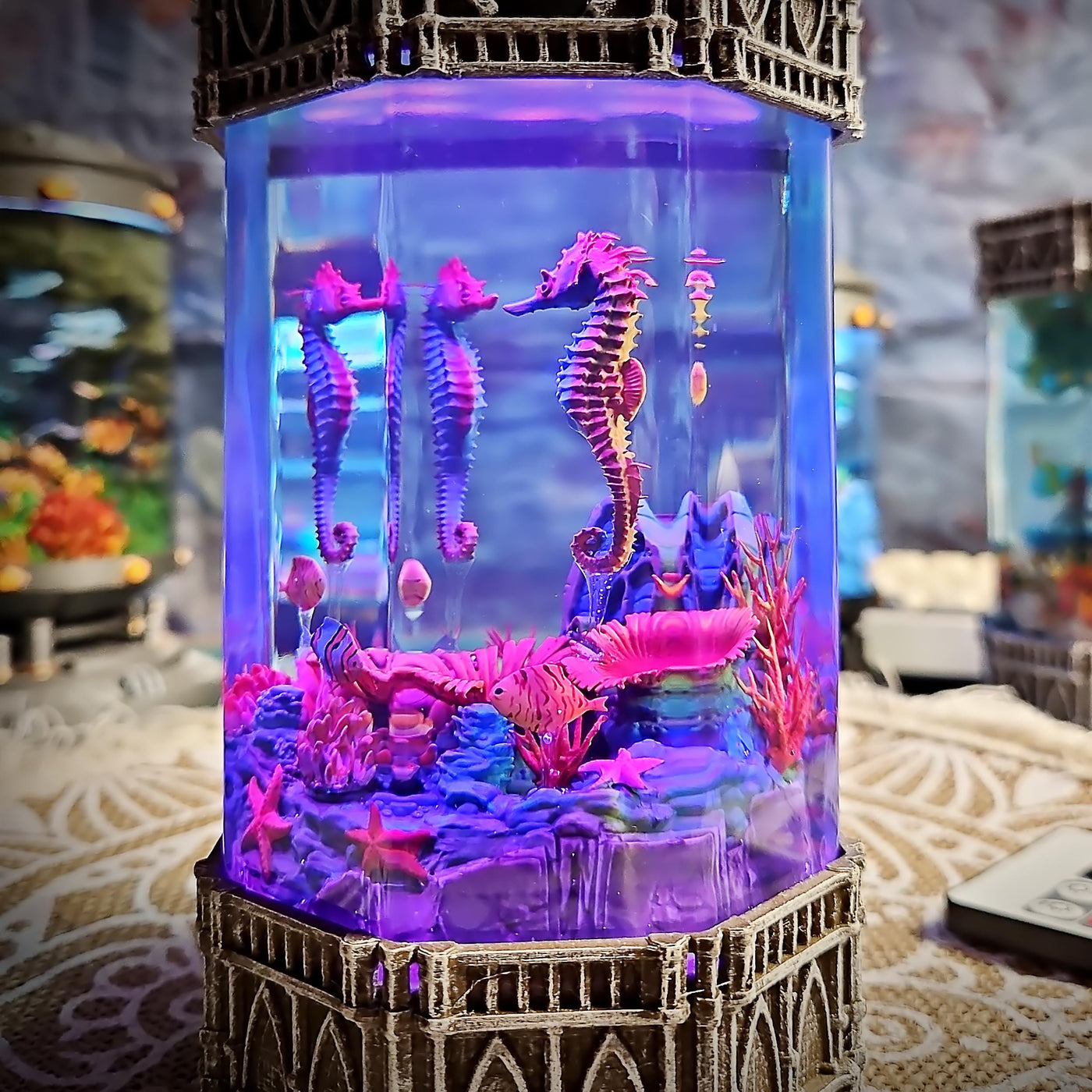 Seahorse Ocean Diorama Resin Lamp