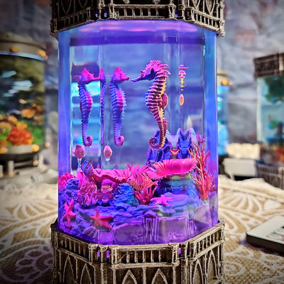 Seahorse Ocean Diorama Resin Lamp