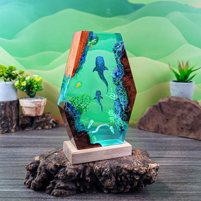 Whale Shark Resin Ocean Lamp